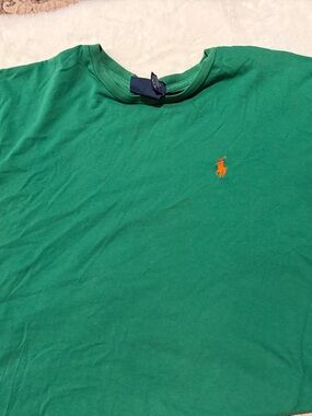 Polo by Ralph Lauren Green Crew Tee with Blue Tag